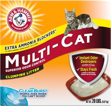 رمل متكتل متعدد القطط من آرم آند هامر 9.07 كجم