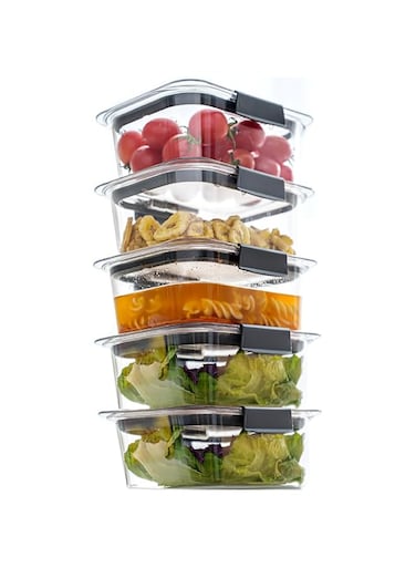 Funito Food Storage Containers, BPA Free, Airtight Lids, Ideal for Lunch, Meal Prep &amp; Leftovers, Set of 5 (360ml)