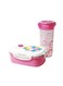 Lunch Box With Water Bottle Blue/White Water Bottle 650Ml, Lunch Box Pink/Blue/White - Assorted