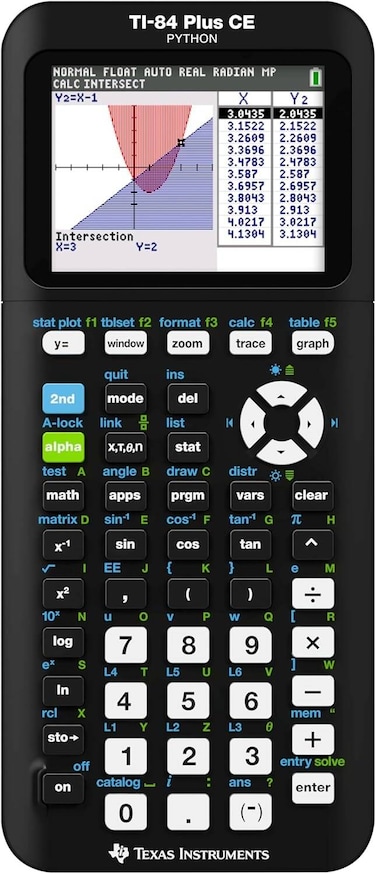 Texas Instruments TI-84 Plus CE Color Graphing Calculator, Black (International Version)