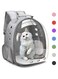 Henkelion Cat Backpack Carrier Bubble Carrying Bag, Small Dog Backpack Carrier for Small Medium Dogs Cats, Space Capsule Pet Carrier Dog Hiking Backpack, Airline Approved Travel Carrier - Grey