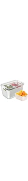 Homesmiths Medium Fridge Storage Container with Double Layer Fruit Basket 20 x 13.5 x 11.5cm