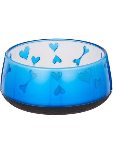 AllforPaws Blue Medium Dog Love Bowl