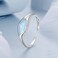 S925 Sterling Silver Platinum Plated Devil Eye Open Ring(BSR523-E)