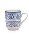 Plethora 370ml Blue Printed Porcelain Mug (White, Set of 1)