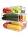ALMEKAQUZ Fridge Organizers, Stackable With Lids Clear Plastic Storage Bins, BPA -Free Fridge Organizers And Food Storage Container Box Set For Food, Drinks, Fruits, Vegetable Storage (Pack of 7)