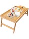 Greenco Bamboo Foldable Breakfast Table, Laptop Desk, Bed Table, Serving Tray