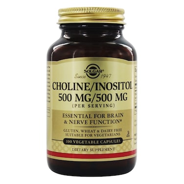 Solgar Choline/Inositol, 100 Veggie Capsules, 500 mg