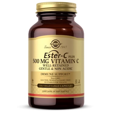 Solgar Ester-c Plus Vitamin C, 100 Vegetable Capsules, 500 mg