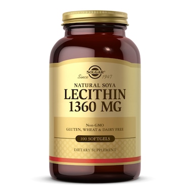 Solgar Lecithin, 1360 mg, 100 Softgels