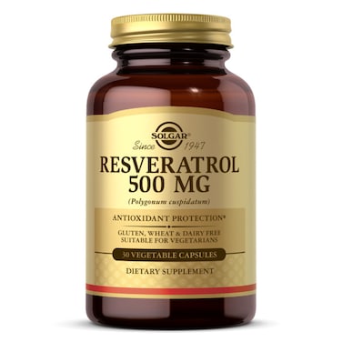 Solgar Resveratrol, 500 mg, 30 Vegetable Capsules