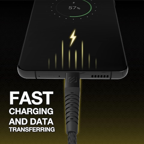 Scosche STRIKELINE HD Premium Heavy-Duty USB-C to USB-C Cable 1.2m Black HDCCB4-SP