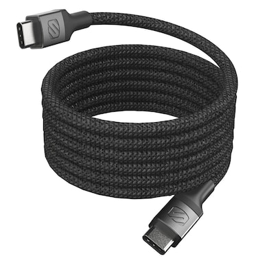 Scosche STRIKELINE USB-C to USB-C Magnetic Braided Cable 1.8m Black CCBM6-SP