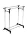 Dubai Gallery Adjustable Double Pole Racks For Garments Clothes Black