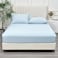 100% Rayon Derived from Bamboo Cooling Fitted Sheet in Twin Size (100cm x 150cm), 40cm Deep Pocket, 2.5cm Wider Strong Elastic, Silky Smooth, Sky Blue
