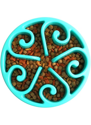 TAME Slow Feeder Dog Bowl, Dog Cat Slow Feeder Non Slip Puzzle Bowl Interactive Bloat Stop Dog Dishes