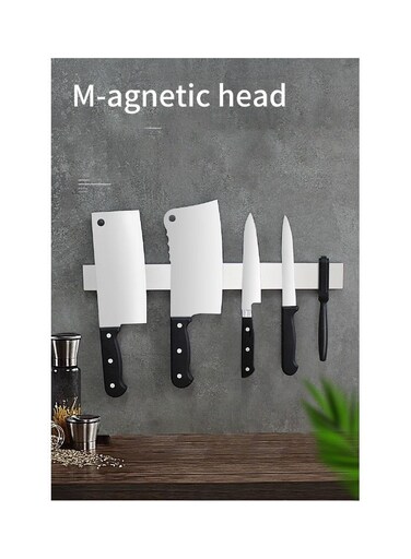 link 304 stainless steel magnetic milling cutter holder kitchen punch-free stand kitchen knife storage rack magnetic Suction knife holder