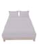 Smart Fitted Bed Sheet Striped Cotton Bedsheet with Pillow Cover light Gray
