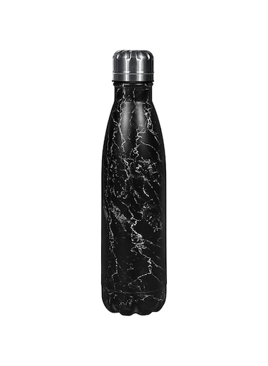 Royalford 500ml Vacuum Bottle &ndash; Double Wall Stainless Steel Flask &amp; Water Hot Cold Leak-Resistant Sports Drink Insulation for Indoor Outdoor Use (Black)