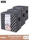 3 Pack Large Capacity Foldable Storage Bag with Clear Window Clothes Storage Bins Storage Containers with Durable Handles Thicken Fabric Clothes Organization for Blanket Comforter Clothing Bedding