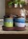 And Twine Lavender Green Ombre Ceramic Spice Jar with Tray Set of 3