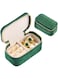 MAKINGTEC Mini Jewelry Travel Case, Velvet Small Travel Jewelry Box, Portable Jewelry Travel Organizer Box for Rings Earrings Necklaces, Gifts for Women Girls(Navy Blue) (green)