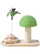 EETU Cat Scratching Post, Mushroom Cat Scratcher with Sisal Ropes, Natural Sisal Scratcher Board, Interactive Track Ball Toy for Kitten &amp; Cat, 2-in-1 Cute Wood Scratch Toy, Durable &amp; Long Lasting