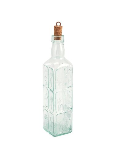 H&amp;H Bormioli Rocco Country Home Fiori Bottle, 18-1/2-Ounce, Clear
