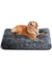 STAYOUNG Large Dog Bed - Plush Soft and Comfortable Pet Bed, with Non-Slip Bottom Washable Dog Mat, Suitable for Medium and Large Dogs, 65 x 93cm (Dark Grey)