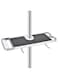 KASTWAVE ABS Bathroom Shelf Rack, Shower Caddy Wall Mount Holder, No Drilling Required, Organizer for Shampoo and Soap, Fits 19-25mm Rail, Includes Double Hook, Towel Ring, and Hooks, Easy to Install
