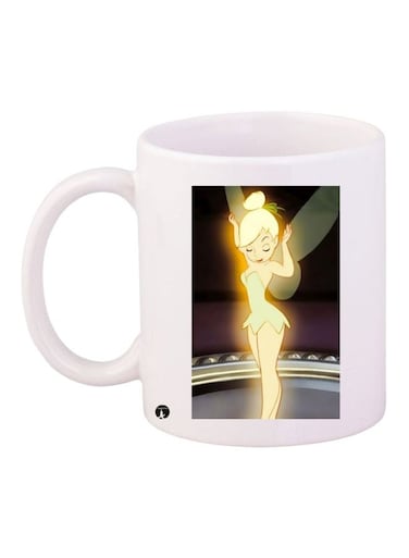 Fairy Printed Coffee Mug White/Yellow/Grey 11ounce