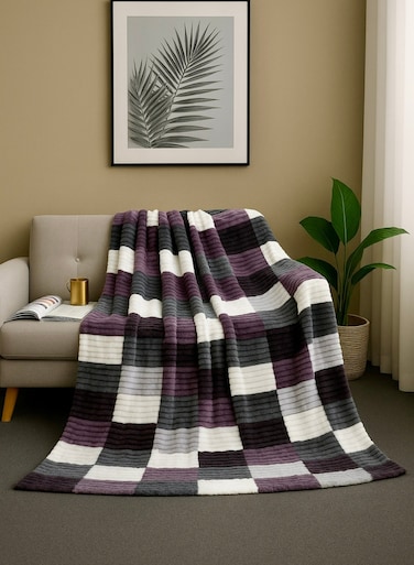 Lightweight blanket 250 GSM Cozy Harmony Multicolor Blanket 160*220cm Ultra Soft blanket useful to all season for Bed &amp; Sofa