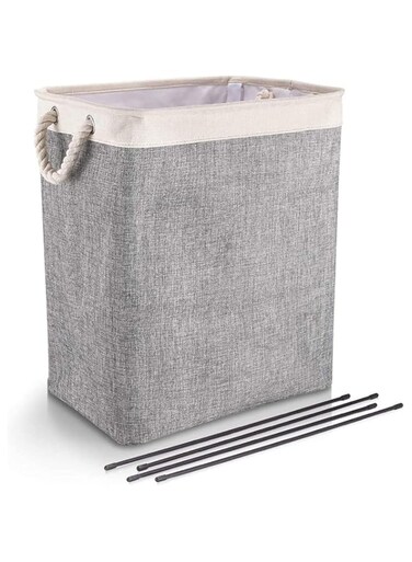 65L Laundry Basket Linen Storage Baskets ,Hamper Collapsible Folding Laundry Bin with Rope Handles for Laundry Room Bathroom