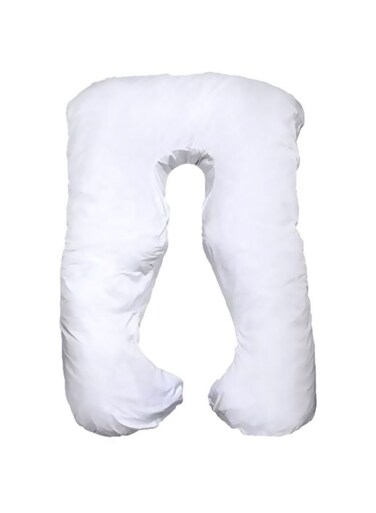 U-Shaped Body Pillow cotton White