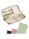 FEMIECHO Travel Jewelry Organizer Case - for Tangle-Free Necklaces, Earrings, Rings, Bracelets Storage, Travel Essentials, Fashion Portable Jewelry Travel bags for Women - Medium Macaron Green