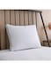 Linen Klub Microfiber 85 GSM 1 cm Stripe Pillow   King Size (50 x 90 cm) with Double Piping   1600 Grams Soft Fiber Filling for Ultimate Comfort   Elegant White Design