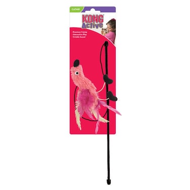Kong Feather Teaser Cat Wand (Color May Vary)
