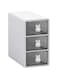 Toguma Stackable Desktop Storage Box with 3 Drawers, Transparent Multilayer Cosmetic Storage Box Desk Storage Box, Suitable for Office Desk Cosmetics (White)