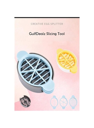 GulfDealz fruit cutter slicing tool with 3 cutter shapes- Yellow