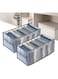 Bolivia's Wardrobe Clothes Organizer, 2 Pack Foldable Underwear Mesh Storage Boxes With Side Handles, 9 Grids Washable Jeans Compartment Storage Closet Cabinet Organizer (Gray)