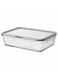 container with lid rectangular glass plastic 3.1 l