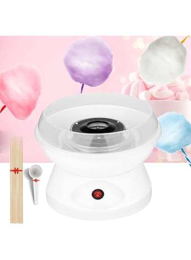 eWINNER Cotton Candy Maker Homemade Portable Cotton Candy Machine for Family Kids Birthday Party Christmas (White)