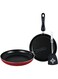 Classique Frypan with Spatula Set of 3 Pieces Red/Black 28cm