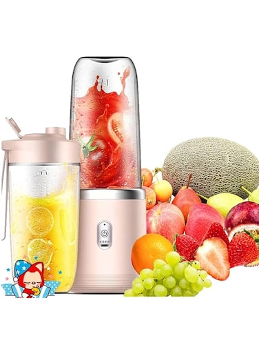 TTEDOYE Juicer Blender Portable Blender Juicer fruit blender Juice cup Juicer Machine Portable mini juice cup liquidizer Fruit cup USB charging small juice squeeze Automatic fruit juice cup (Pink)
