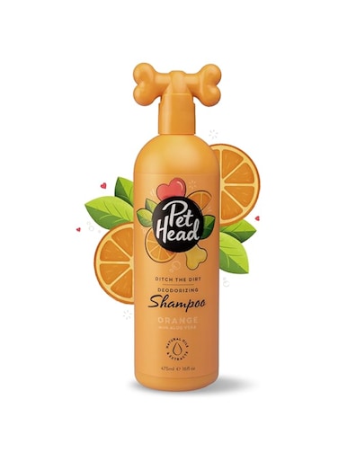 Company of Animals Pet Head Dog Shampoo, Ditch The Dirt Shampoo Odour Neutralising For Smelly Dogs, Deep Cleans Removes Odours, orange