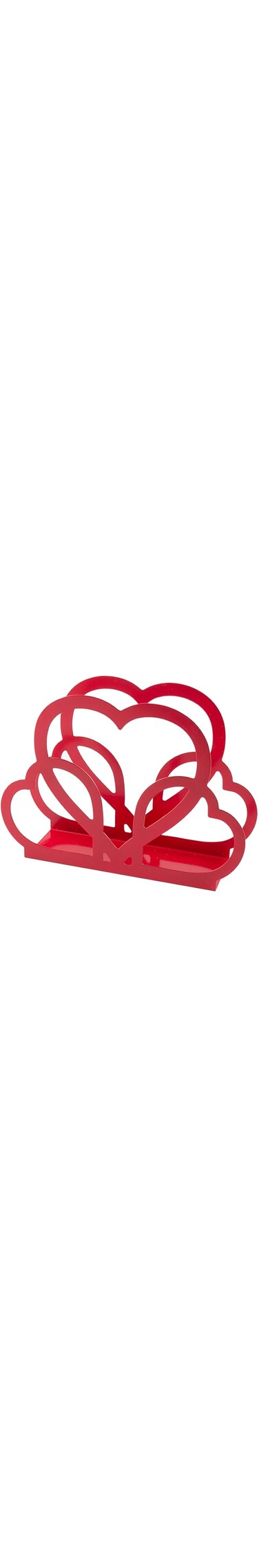 Ikea VINTERFINT Heart-Shaped Christmas Napkin Serviette Holder, Red, Metal, 19x14x6cm, 305.288.25