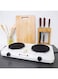 Krypton Double Solid Hot Plate, 2000W, White