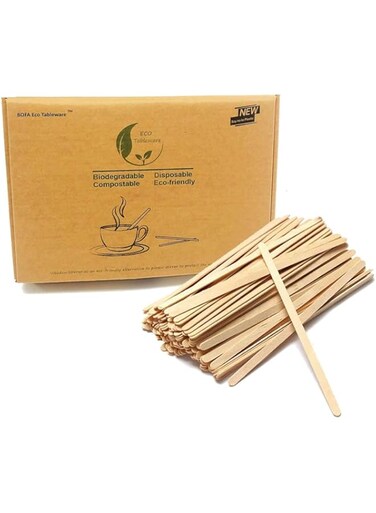 YiYi Coffee Stirrers Wooden Stir Stirrer Pack of 1000, Beverage Wooden Stick Craft Stick 140mm