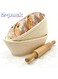 Oval Banneton Proofing Basket, 25*15*8CM Natural Rattan Bread Dough Proofing Bowl for Artisan Sourdough Baking (Without Lined&iuml;&frac14;&permil;