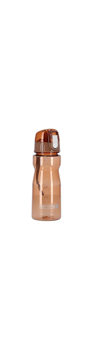 Royalford 550 ml Water Bottle With Volume Marker - Portable Bpa Free &amp; Frosted Polymer Plastic, Fast Flow &amp; Leak Proof Flip Lid With Carry Loop, RF5225Cof